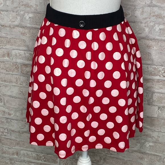 Minnie Mouse Skirt Halloween Costume Disney World Red White Polka Dots - Picture 3 of 5